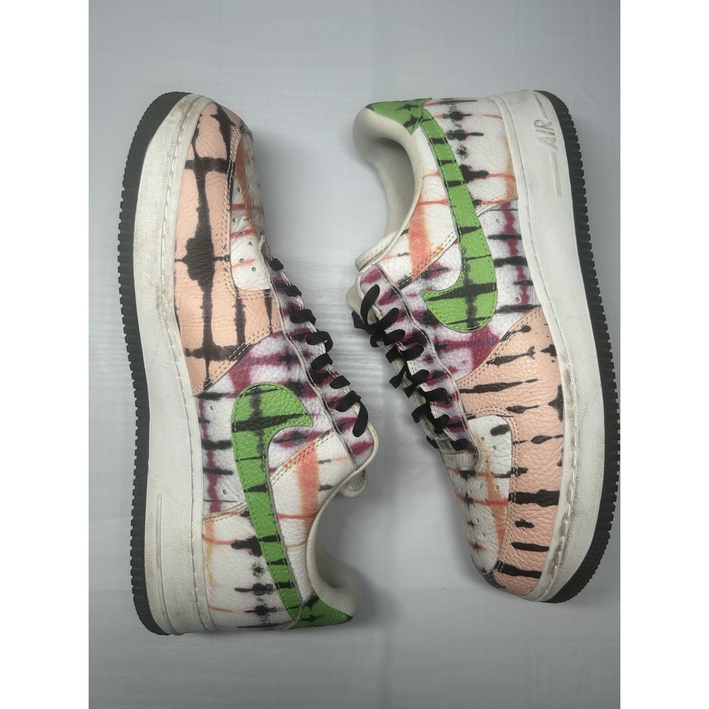 Nike Air Force‎ 1 Low Black Tye Dye WMNS - Sz 12 - CW1267 101 - Pre Owned/No Box